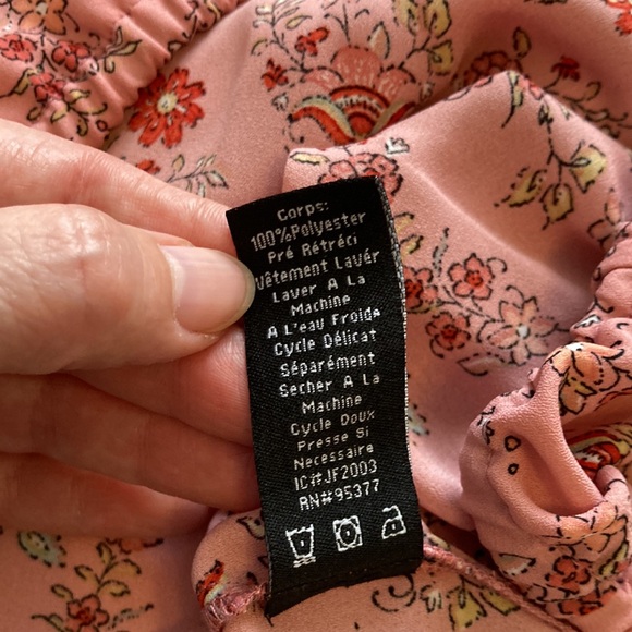 Sanctuary Faux Wrap Pink Floral Spring Summer Top, M - Picture 9 of 11